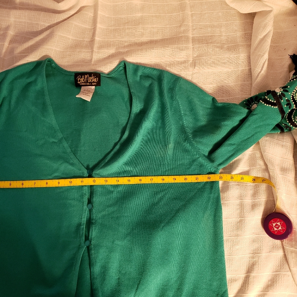 Bob Mackie Wearable Art Cardigan - image 4